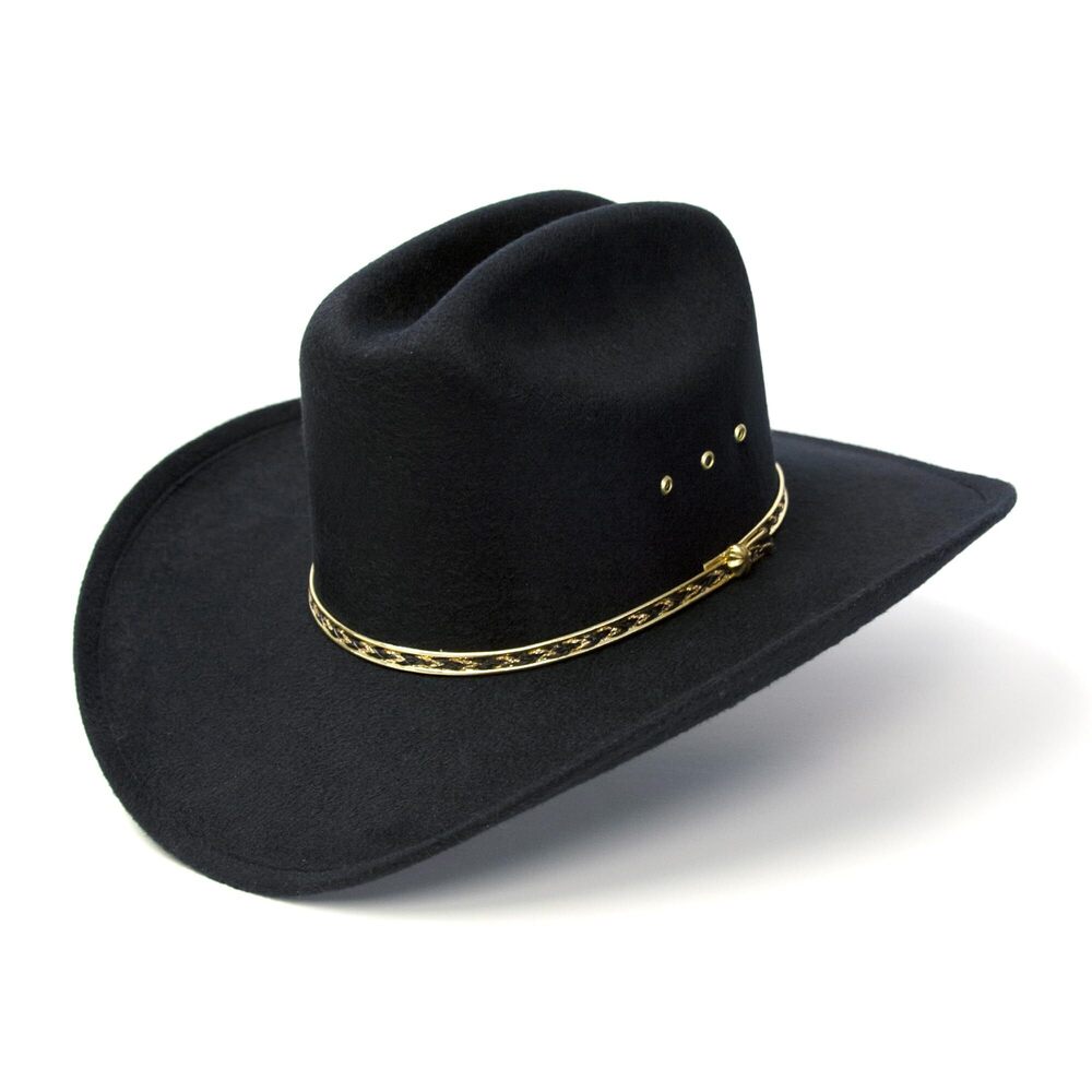 9399 Felt Finish Cowboy Hat - Cattleman Style with Gold Hat Band | Cowboy &